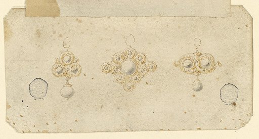 Design for Three Pendants with Rinceaux