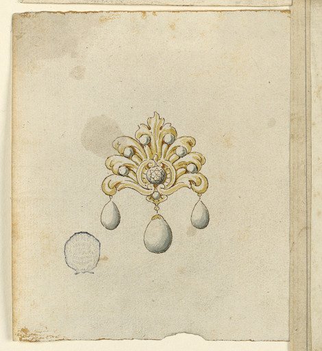 Design for Brooch with Palmette and Escutcheon