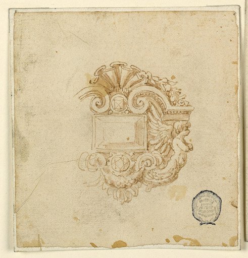 Design for a Brooch with Winged Boy