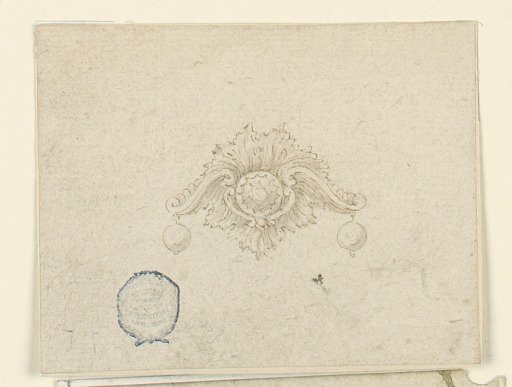 Design for Brooch with Leaves and Volutes