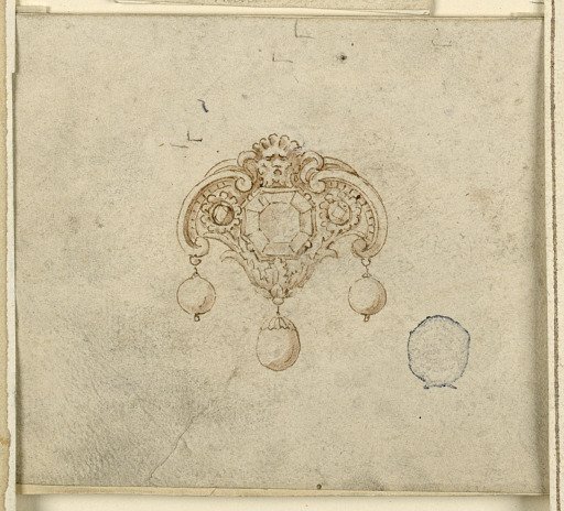Design for Brooch with Three Diamonds