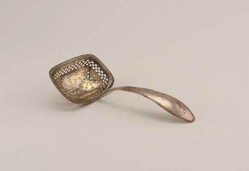 Slotted Spoon with Rosette Motif