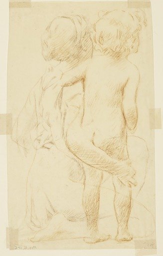 Study for a seated woman holding a child, “Vintage Festival,” Mendelssohn Glee Club, New York, NY