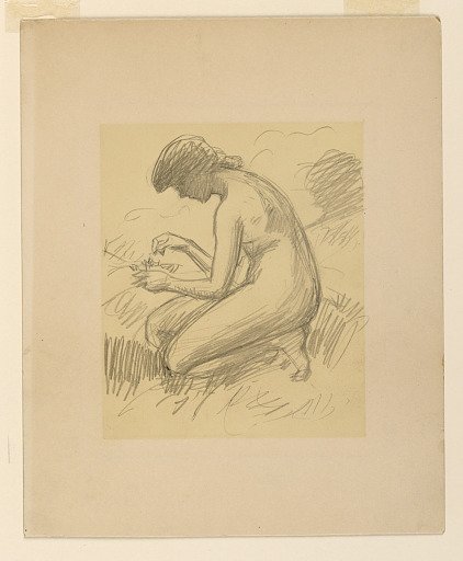 Crouching Female Nude