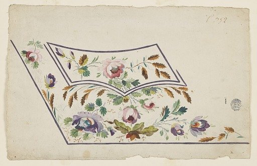 Design for Embroidery, Gentleman's Waistcoat Pocket