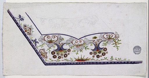 Design for the Embroidery of a Man's Waistcoat, Unfinished