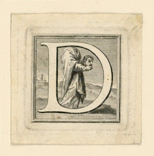 Decorated capital letters C and D