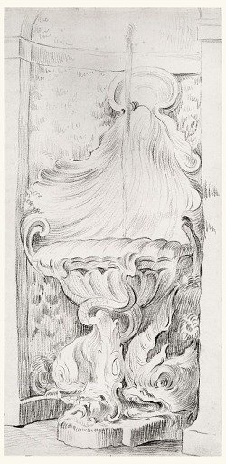 Design for Fountain in Niche