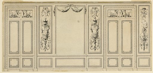 Design for the Elevation of the Entrance Wall of a Salon