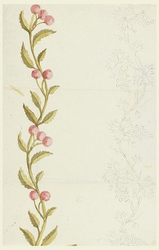 Sketch and Design for Woven or Embroidered Borders