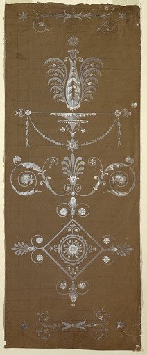 Design for Woven Fabric with Neoclassical Motifs
