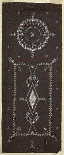 Design for Woven Corner with Neoclassical Motifs