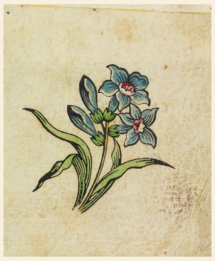 Woodblock Trial Proof for a Printed Textile