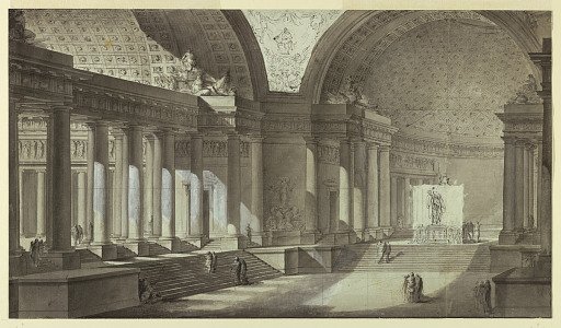Architectural Fantasy: Temple of Athena Interior