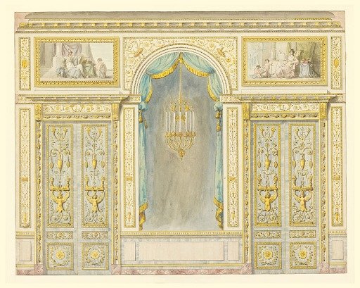 Design for the Wall Decoration for Marie-Antoinette's Apartment at Fontainebleau Palace