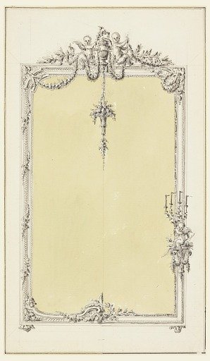 Design for a Mirror Frame, with Alternative Suggestion