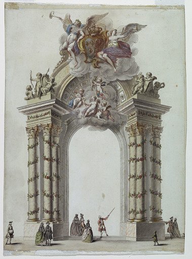 Gate to the Temple of Hymen, Pavilion Erected in the Place Dauphin, Paris, France