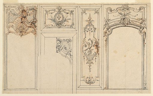 Design for a Wall Elevation with Wood Paneling