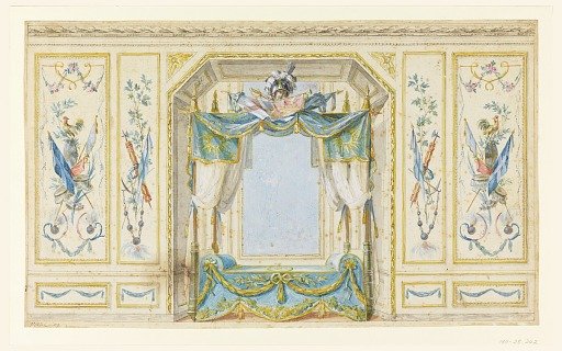 Elevation of the Wall of a Bedroom with Alcove