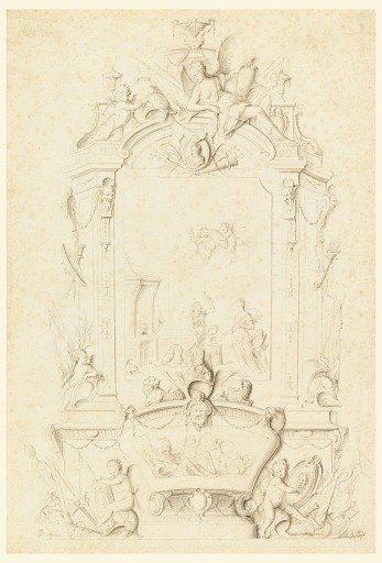 Venus at the Forge of Vulcan, Design for a Sideboard Panel