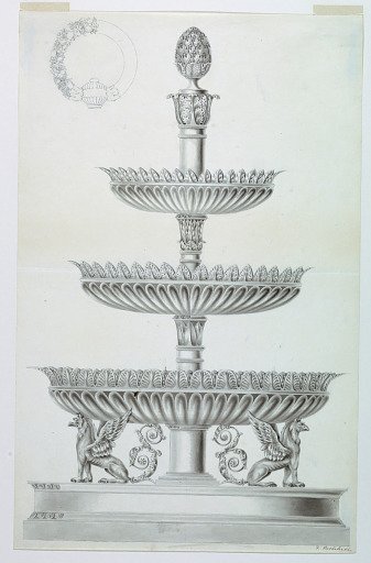 Design for a Three-Tiered Sweetmeat and Stand
