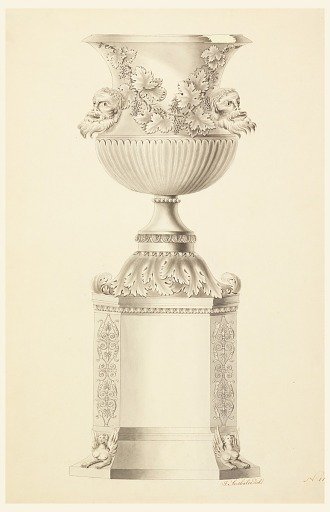 Design for a Vase on an Octagonal Pedestal