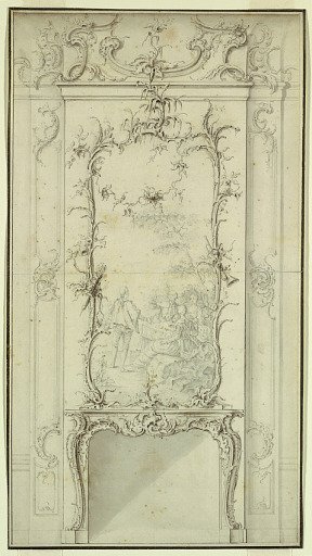 Design for a Wall Panel with Fireplace