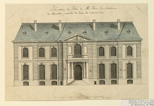 The Front Elevation of a Villa in Benoille