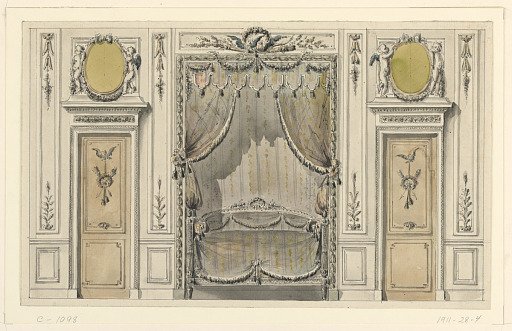 Design for Elevation of Alcove Wall of Bedroom