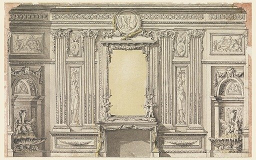 Elevation of an Interior Wall with Chimneypiece