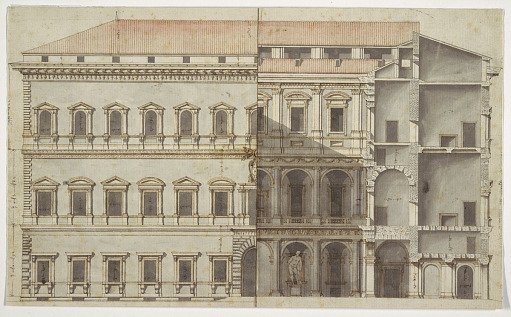 Rendering of the Palazzo Farnese, Rome
