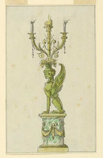 Drawing for a candelabrum