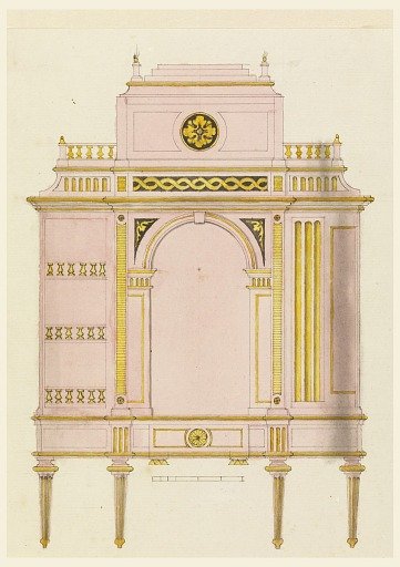 Design for a Cabinet, with Alternate Suggestions