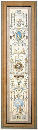Panel with Grotesque Design and Scenes of the Labors of Hercules