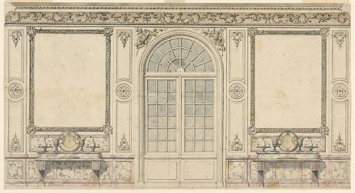 Elevation of a dining room wall