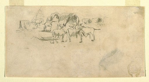 Wagon Train in Camp