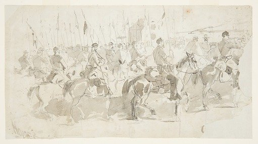 General McClellan's Sixth Cavalry Regiment, Embarking at Alexandria for Old Point Comfort