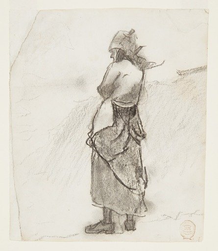 Woman Looking Out to Sea, Cullercoats, England