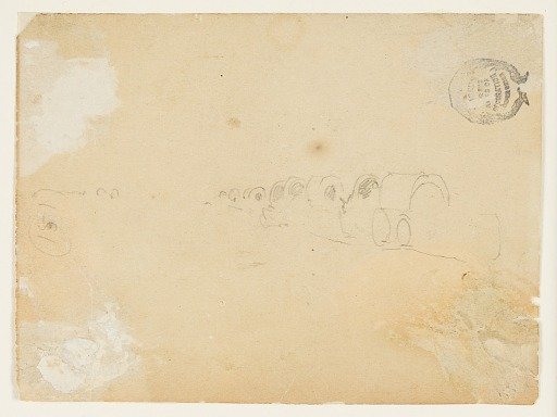 Outline Sketch of a Wagon Train