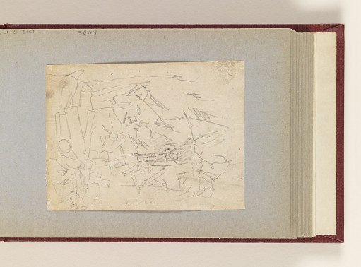 Sketch of Soldiers Eating