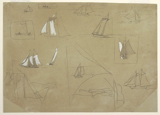 Sketches of Sailing Boats