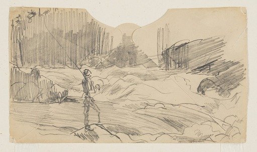 Study for "Ouananiche Fishing," Lake St. John