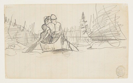 Two Men in a Canoe