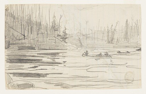 Canoes on a Lake