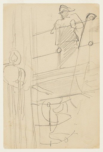 Figure in Oilskins at a Ship's Railing