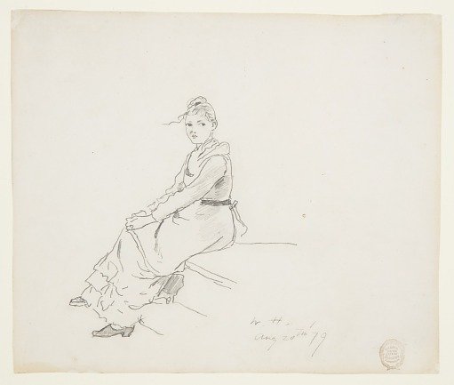 Girl Seated on a Step