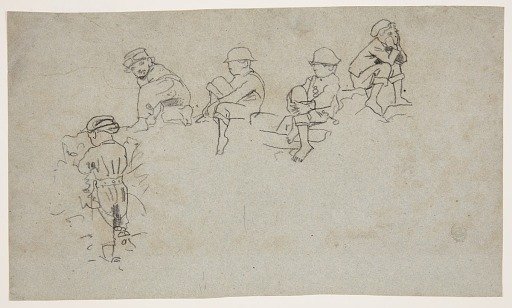 Five Sketches of Young Boys