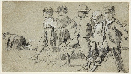 Study for "Snap the Whip"