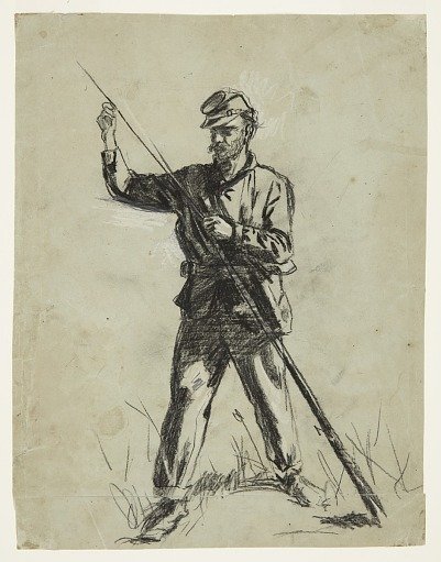 Cavalry Soldier Loading a Rifle