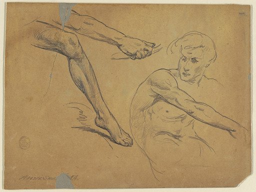 Studies of a Seated Nude